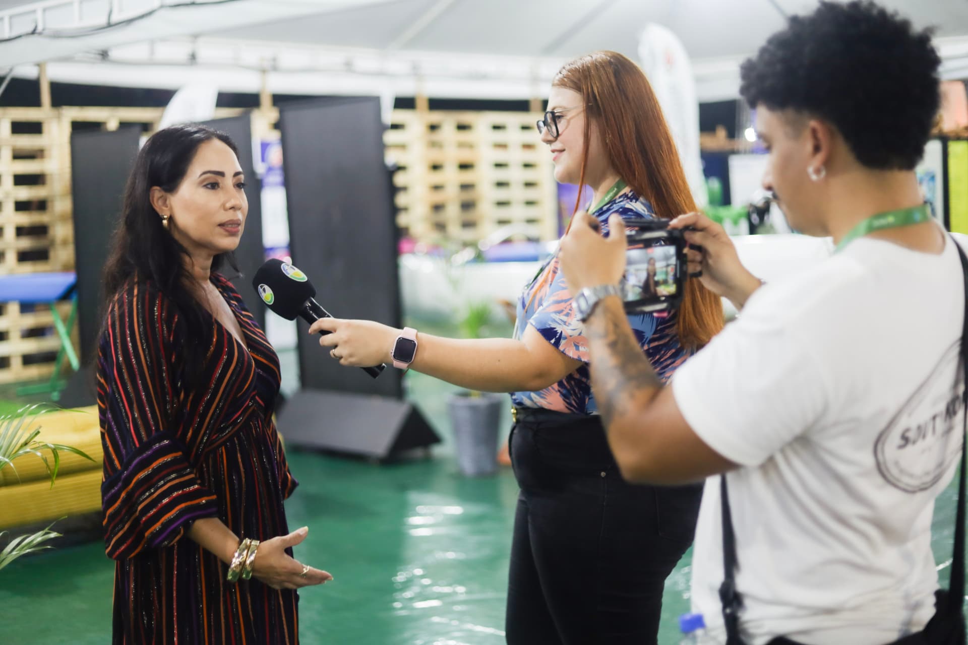 Cobertura da imprensa na feira