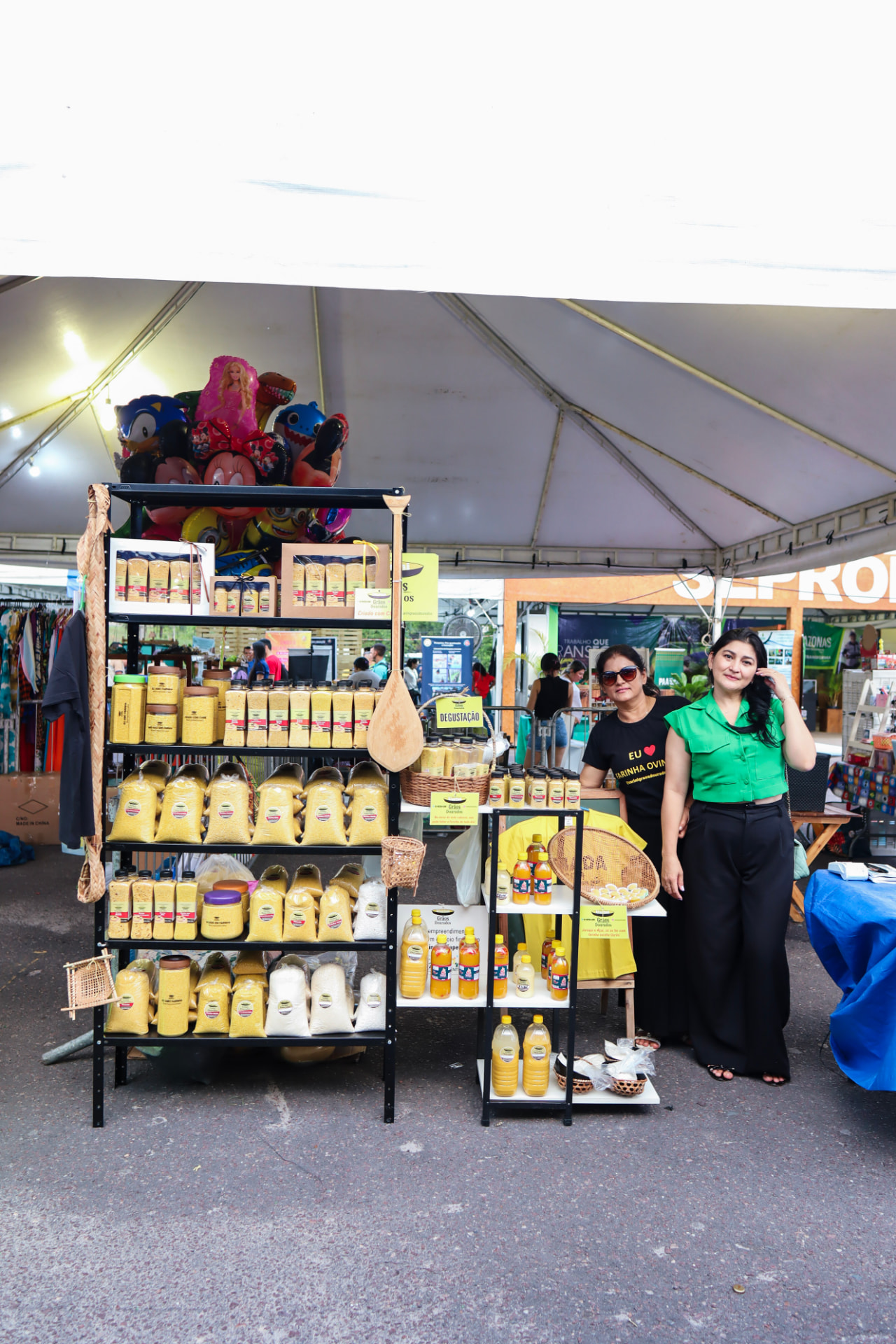 Stand de grãos e farinhas