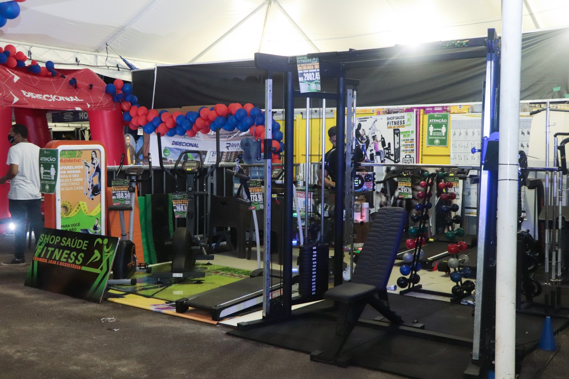 Stand de equipamentos fitness